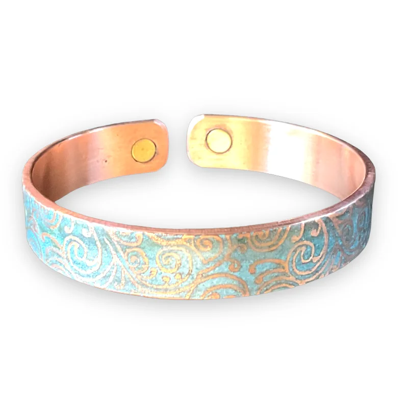 BA01 100% Pure Copper Magnetic Band  'Maori Koru '