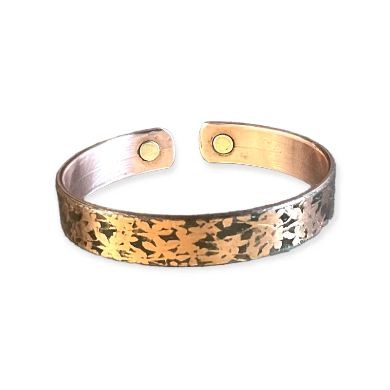 D05 100% Copper Magnetic Band 'Daisies'