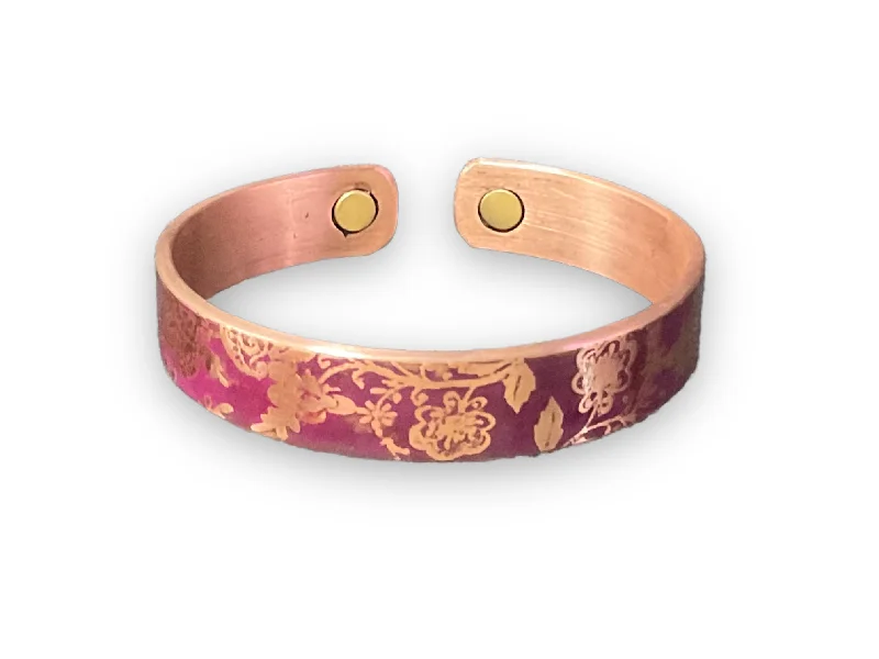 D08 100% Copper Magnetic Band 'Flower Basket'