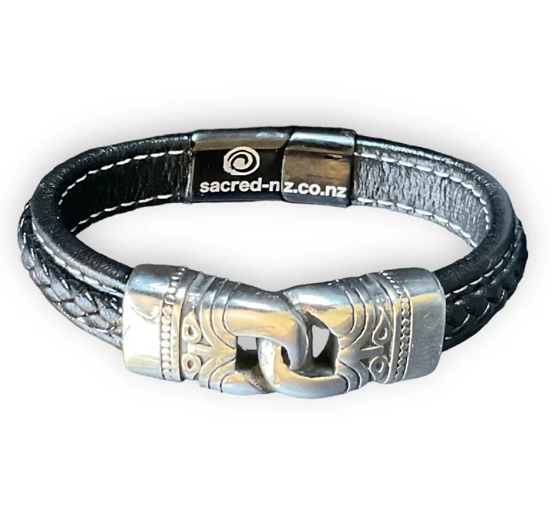 2223 NZ Genuine leather unisex Band "Unity Twist"(12mm)