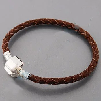 Leather Charm Bracelet (3mm)