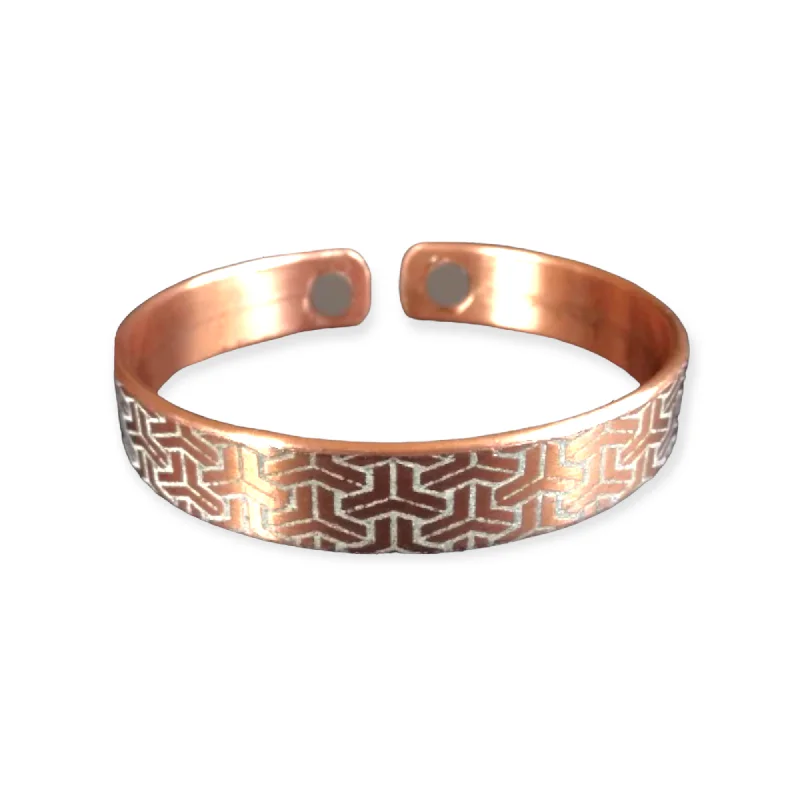 C02 100% Copper Magnetic Band 'Geo 2'