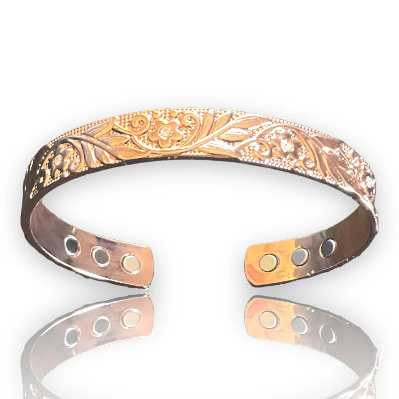 D28 100% Copper Magnetic Band 'Wreath Bling'