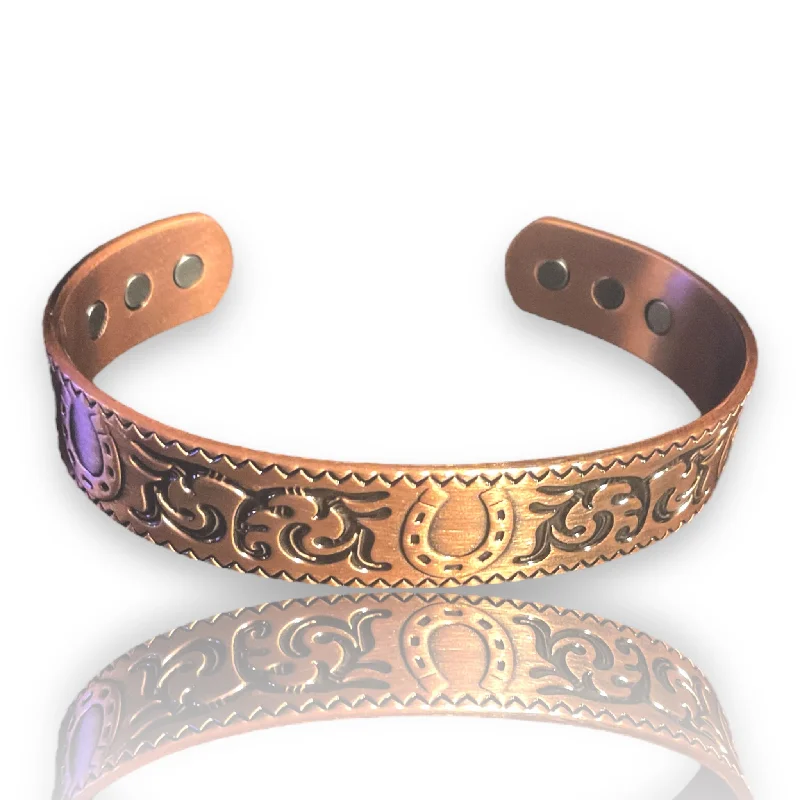 C06a 100% Pure Copper Magnetic Band 'Western Riding'