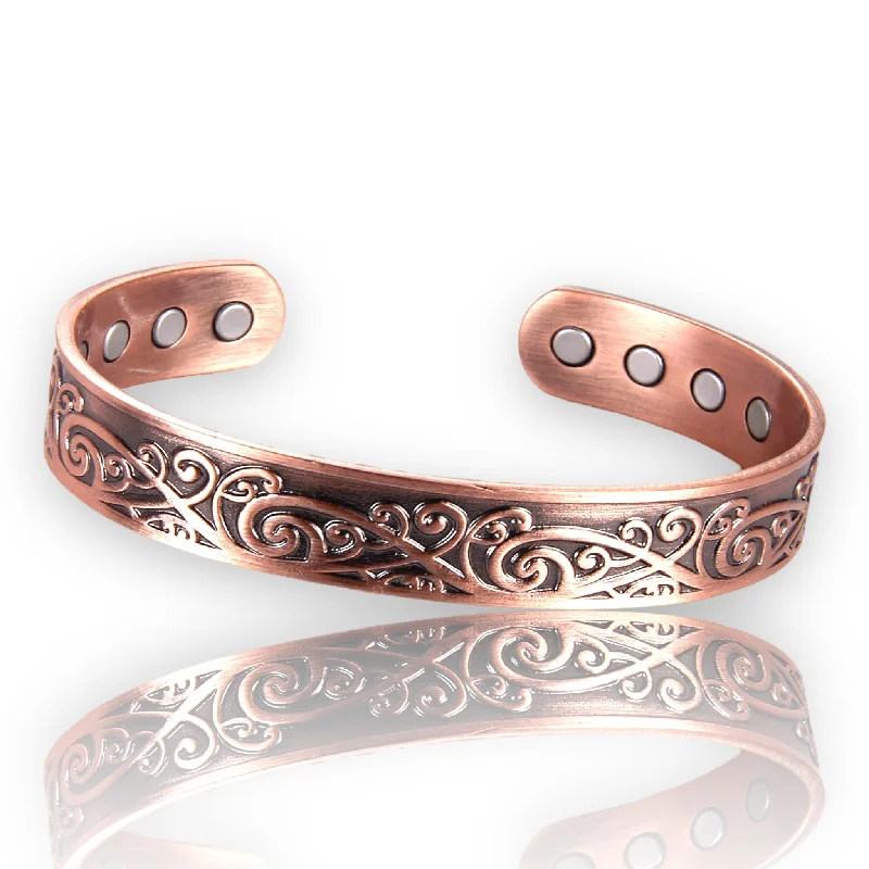 A2  100% Pure Copper Magnetic Band 'Maori Art'