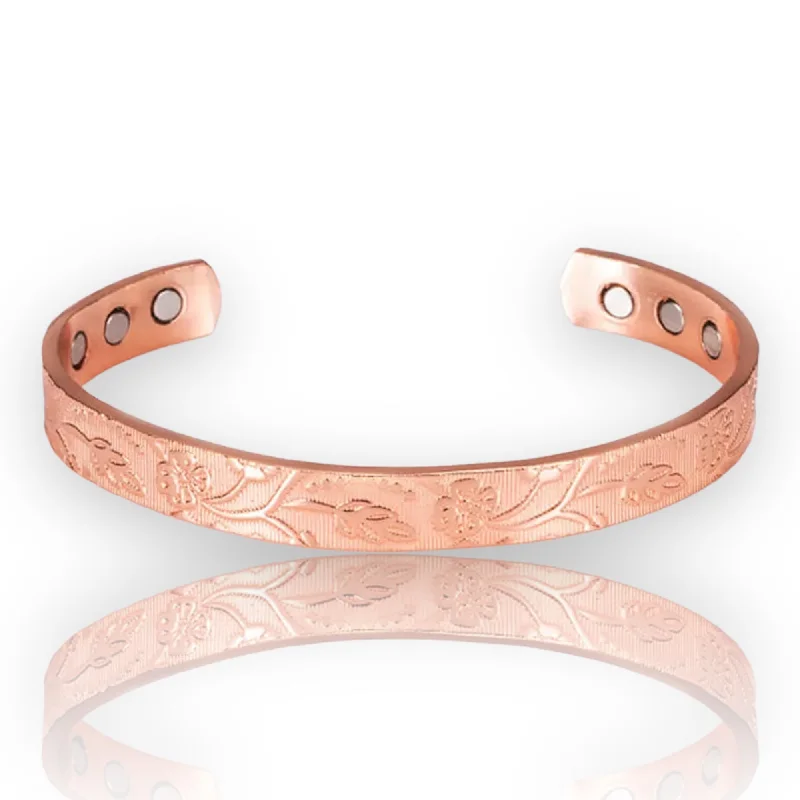 D07 100% Copper Magnetic Band 'Flower Trellis'