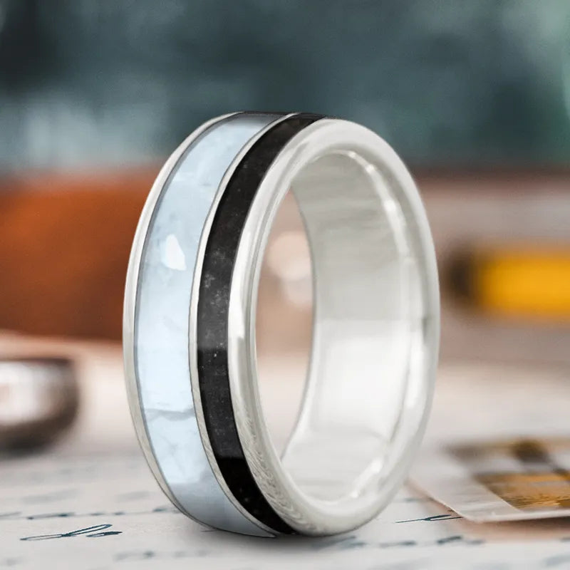 Custom Design - 2-Inlay Offset Ring ZXBZk3AzDZ2TPfEyTHlTkf0k