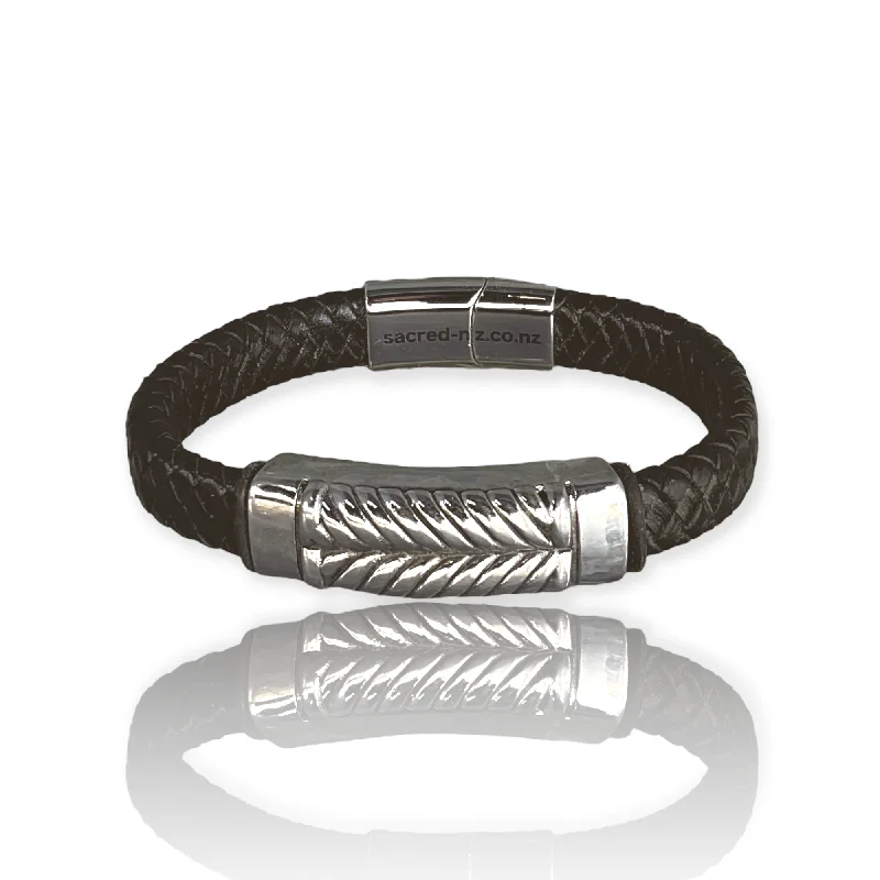 2020 Unisex weave genuine leather bracelet (12mm)