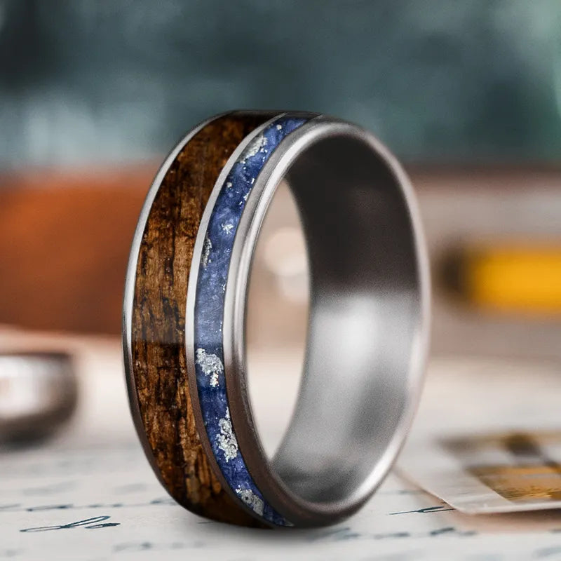 Custom Design - 2-Inlay Offset Ring wfpafYDibH70QUyBLhGj2rbW