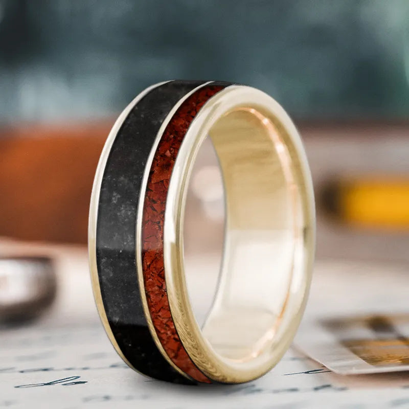 Custom Design - 2-Inlay Offset Ring lHUFFa6WragHyTziazZjRG3z