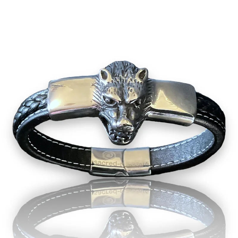 2052a Unisex Genuine Leather Band ‘Wolf’ (12mm)