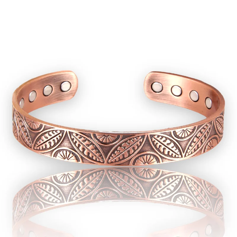 A7 100% Pure copper magnetic band ‘Geo Fern’