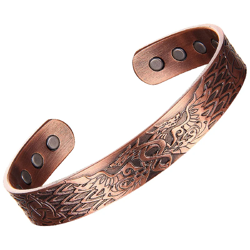 A12 100% Pure Copper Magnetic Band 'Celtic Dragon’