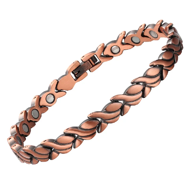 CLM36 100% Pure Copper Linked Magnetic ANKLET / Bracelet