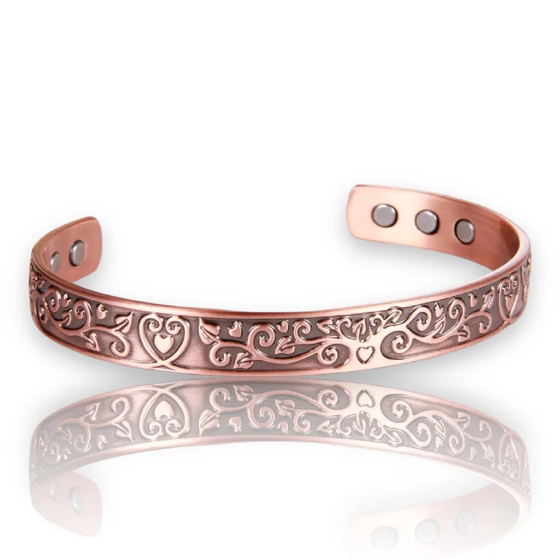 C08c Copper Magnetic Band 'tree heart’