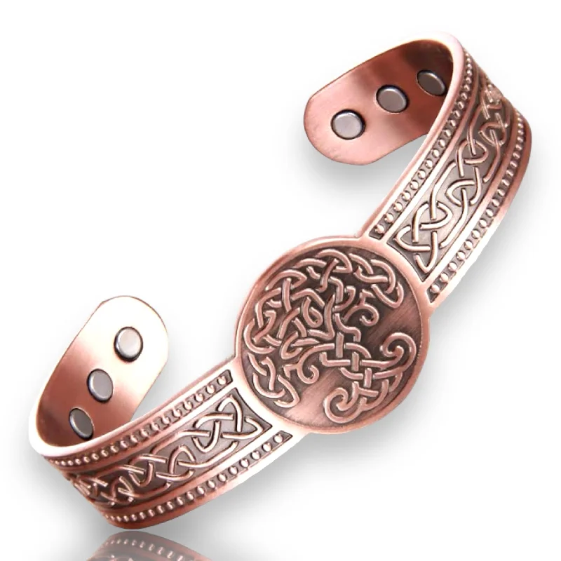 C07A 100% Pure Copper Magnetic Band 'Tree of life '