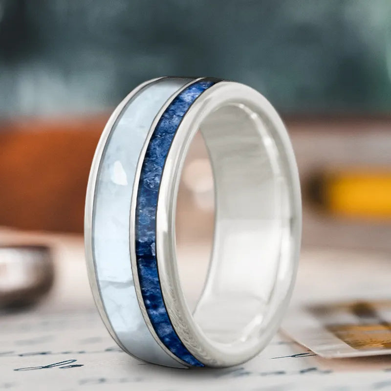 Custom Design - 2-Inlay Offset Ring Yp5DMpRHFcILCgJhvho6hiNj