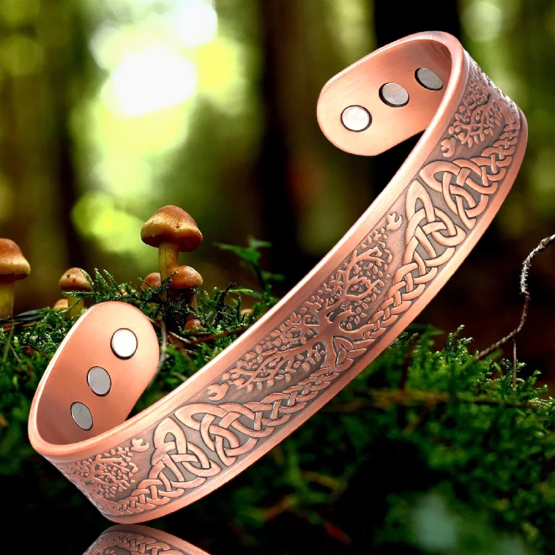 C07 100% Pure Copper Magnetic Band 'Tree of life '