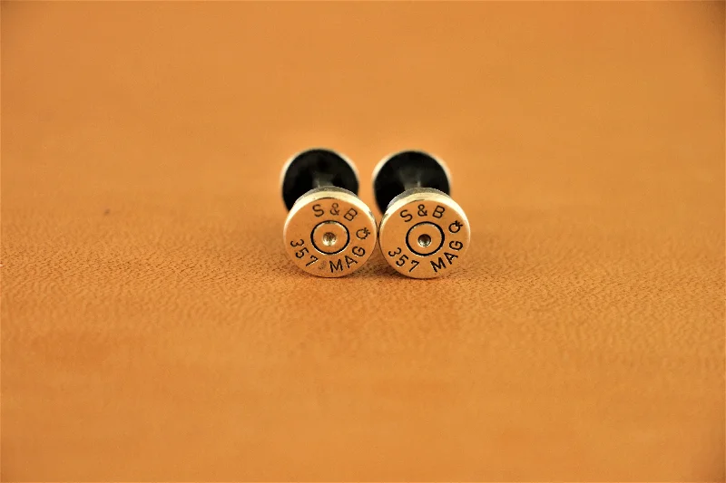 357 Magnum Bullet Shells Small Cufflinks (SS)