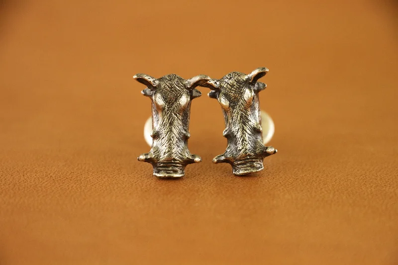 WARTHOG HEAD CUFFLINKS