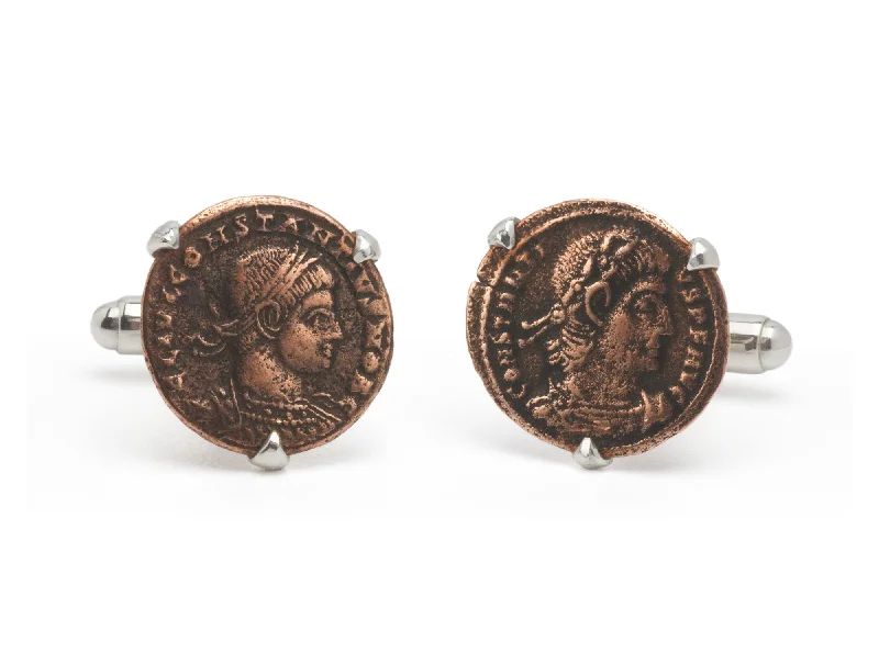 Roman Coin Cuff Links