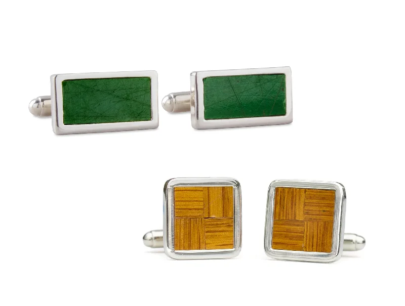 Boston Garden Basketball Floor Cuff Links