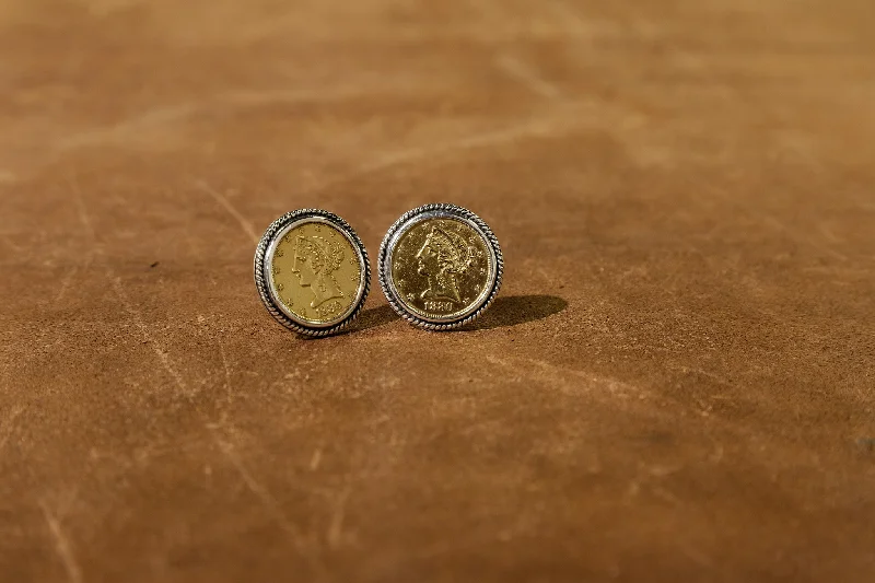 USA Liberty Head Coin Cuff Links