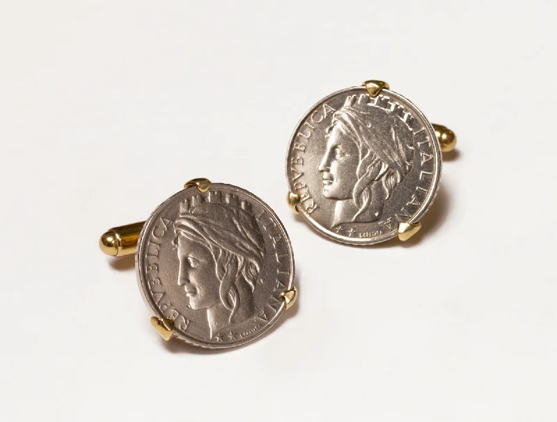 Italian Lire Cuff Links