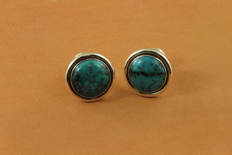 Round Turquoise Stone w/ Polished Bezel