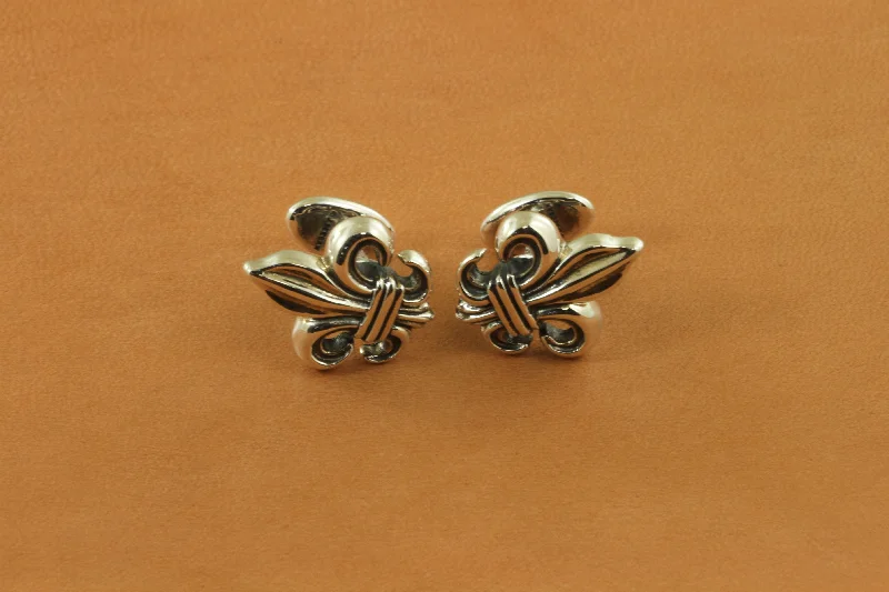 Fleur De Lis Carved Cufflinks