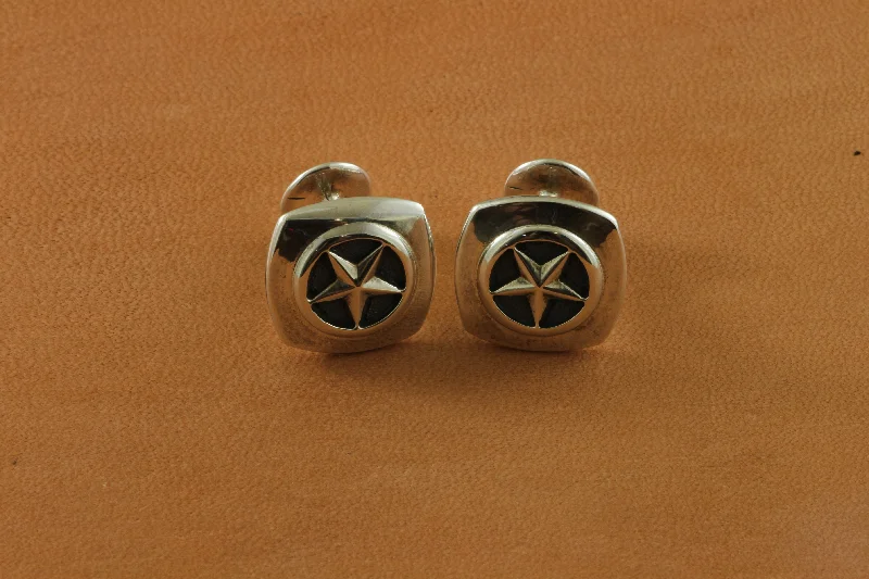 Polished Texas Star Cutout Squared Cufflink (SS)