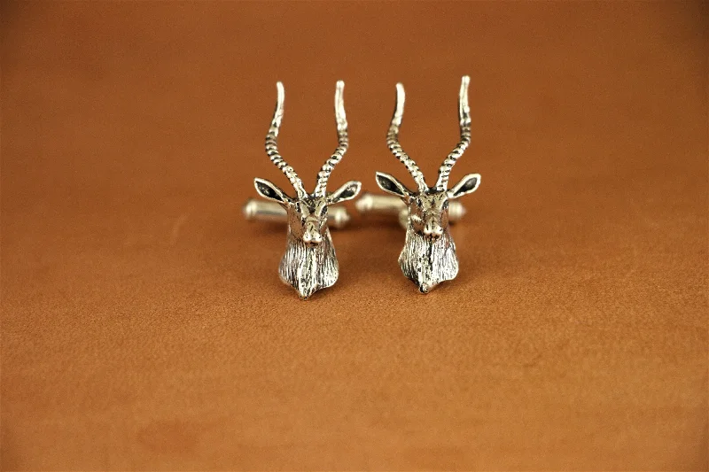 Impala Antelope Head Cufflinks