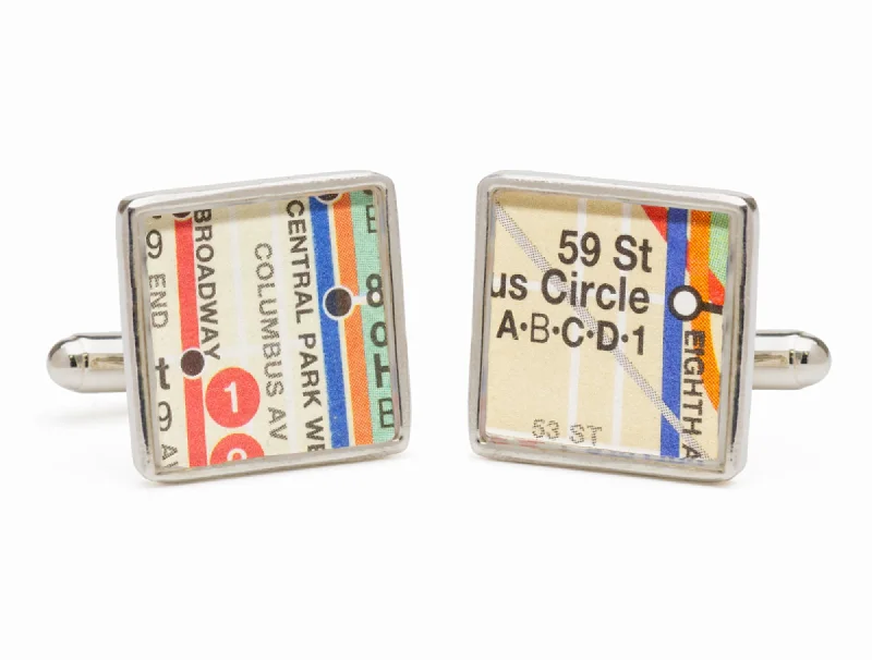 New York Subway Map Cuff Links