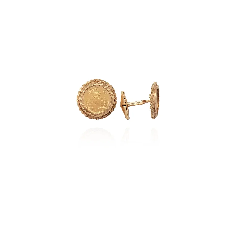 Lady Liberty Cuff Link (24&14K)