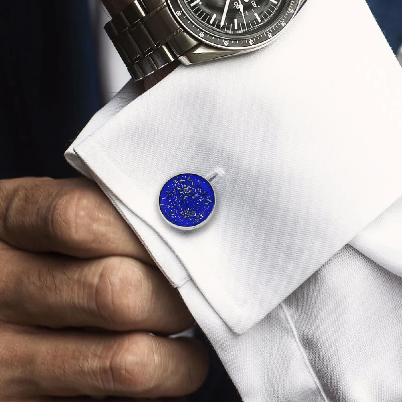 Stardust Cuff Links, Meteorite Suiting Accessory