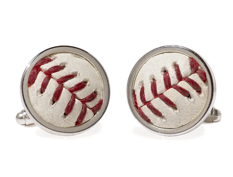 MLB Game Used Baseball Cuff Links