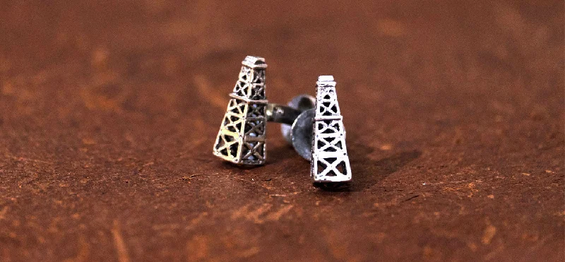 Oil Derrick Cuff Links