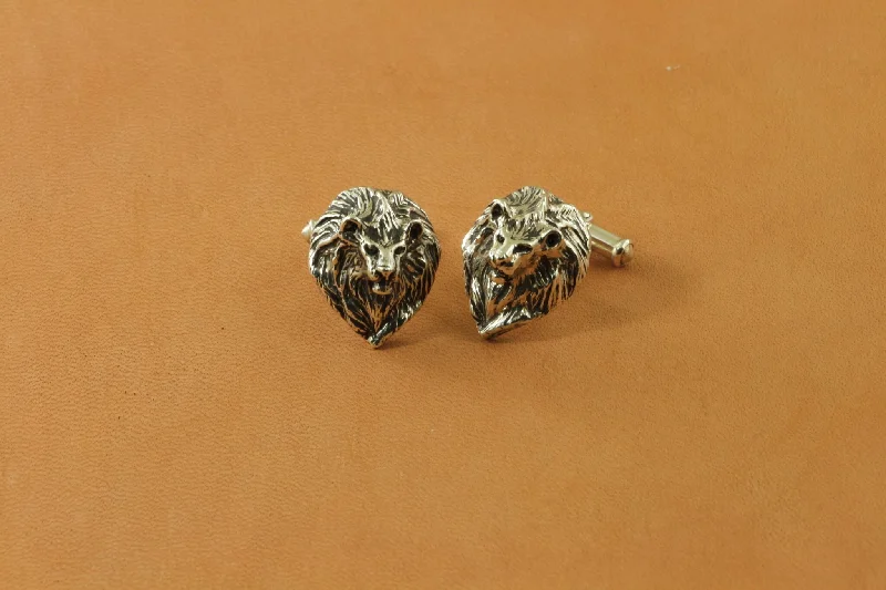 "Lion" Sterling Silver Big 5 Cufflinks