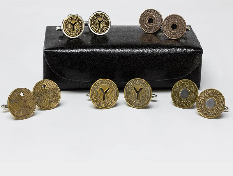 New York Transit Token Cuff Links Collector's Set