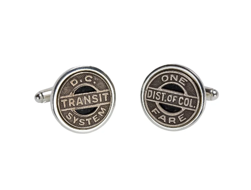 Washington DC Transit Token Cuff Links