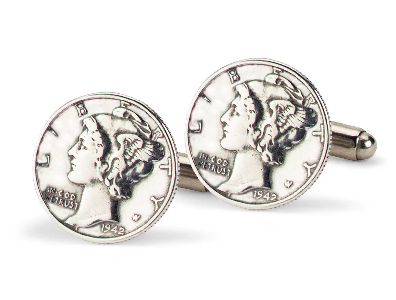 Mercury Dime Cuff Links