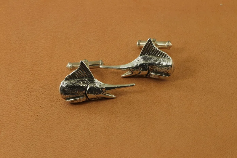 "Swordfish" Sterling Silver Cufflinks