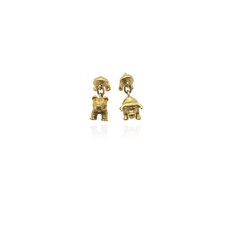 Bull & Bear Cuff Link (18K)