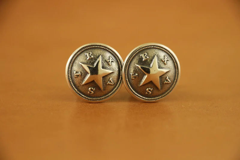 Texas Army Button Cuff Links