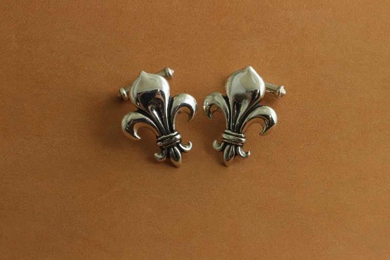 Large Fleur de Lis Cufflinks