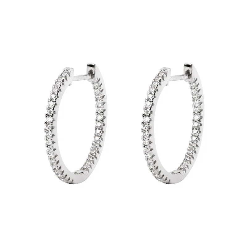 Gleam L Silver Earrings