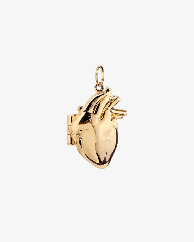 Anatomical Heart Locket Pendant