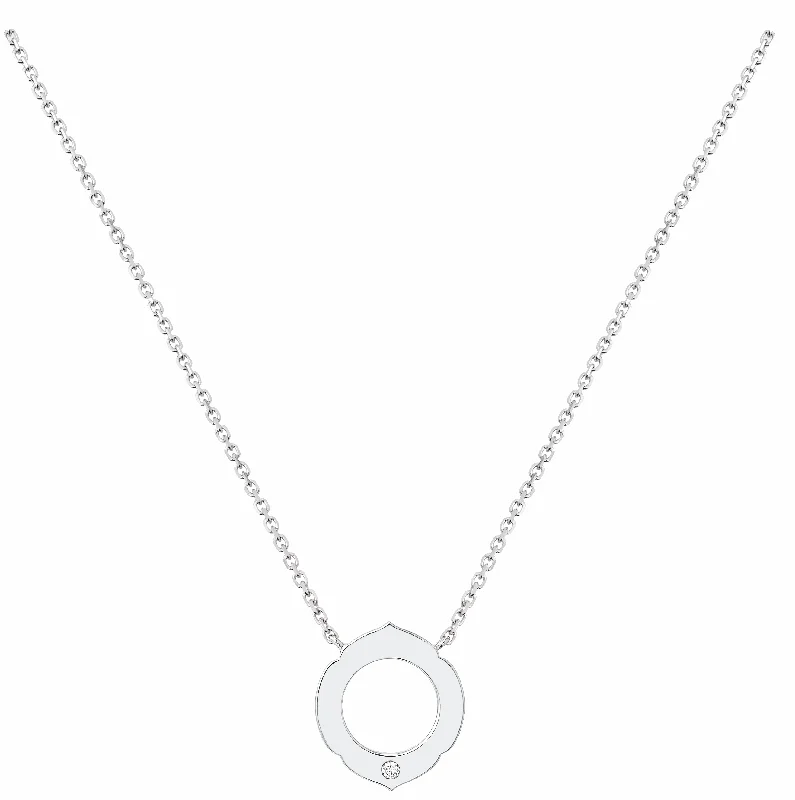 Aura - 1 Diamond White Gold Pendant