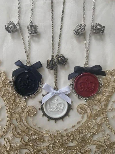 Crown Wax Seal Necklace