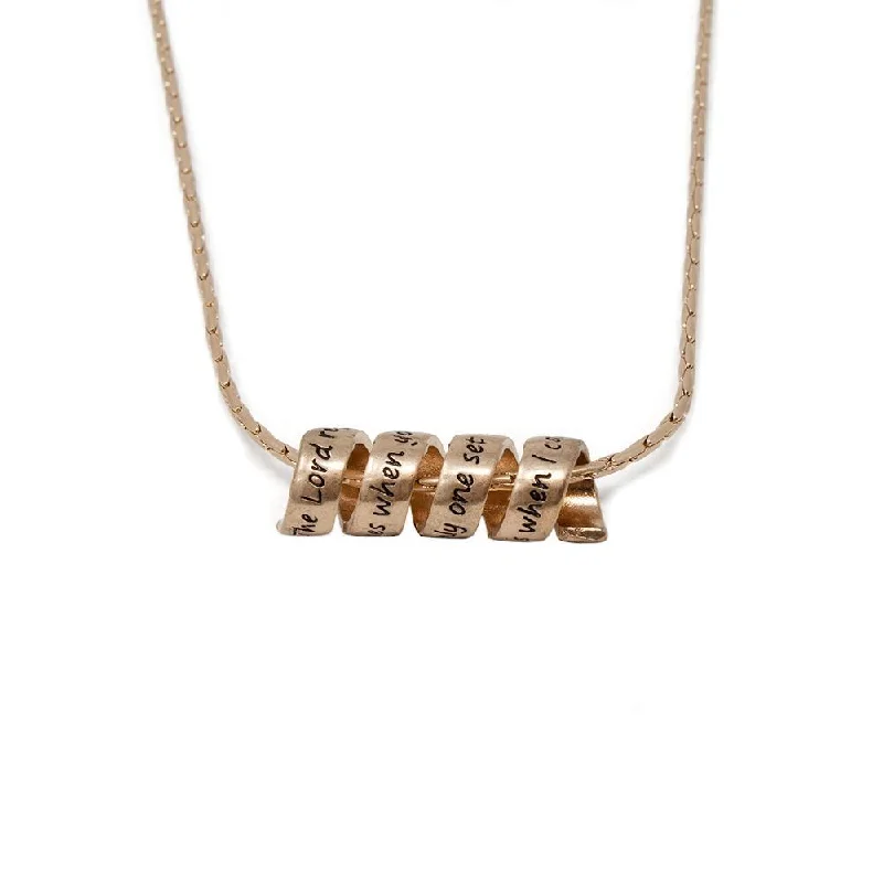 Inspirational Necklace - Footprint Gold Tone